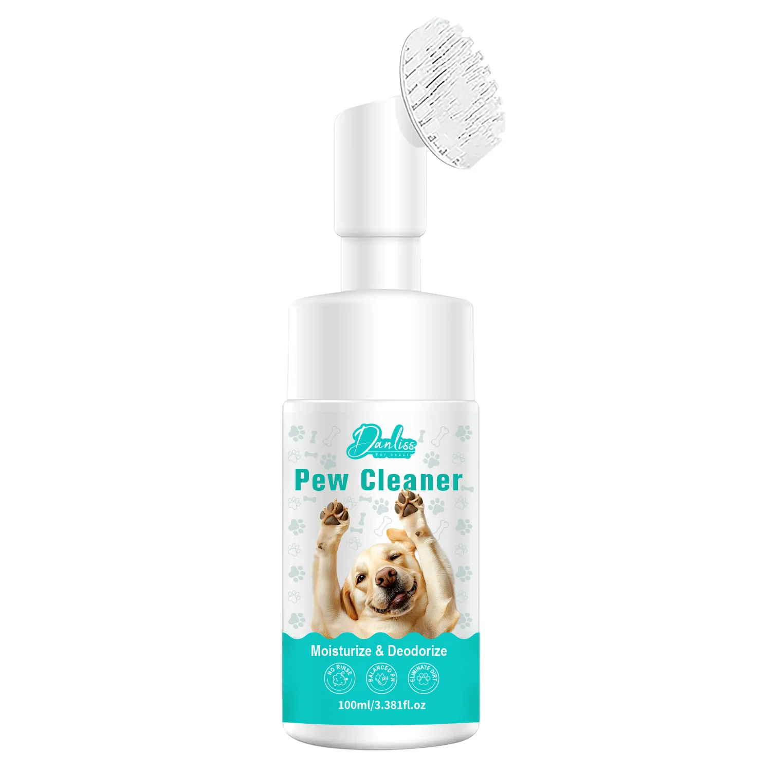 Pet foot cleaning foam moisturizing care claws fresh and odorless, suitable for cats and dogs.Pet paw cleaning foam 100ml