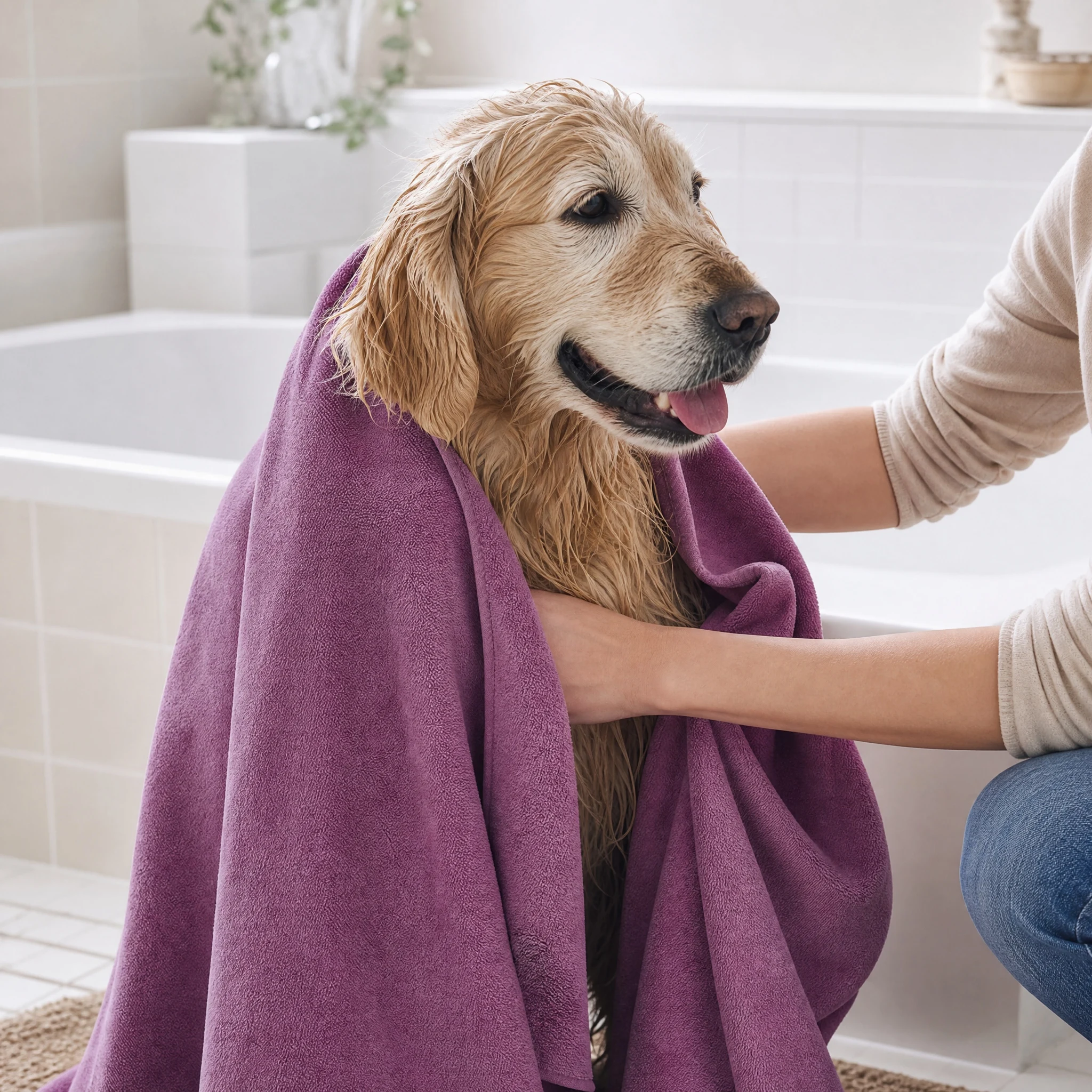 Microfiber Pet Absorbent Towels – Super Absorbent & Soft, No Deformation, Essential for Pet Bathing - Image 2